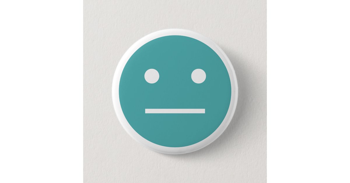 Blank face emoji 2 inch round button | Zazzle
