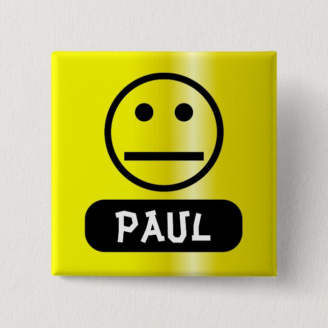 Blank Face Name Tag 2 Inch Square Button (Front)