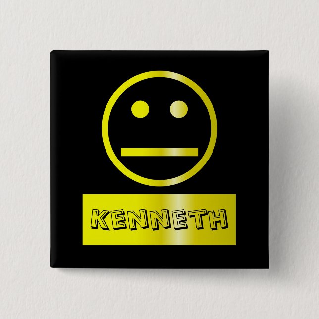 Blank Face Name Tag 2 Inch Square Button (Front)