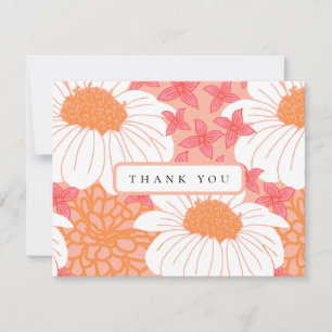 Blank Floral Thank You Card