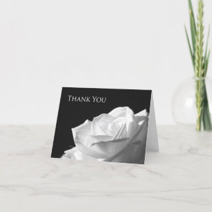 Blank Flower Thank You Note Card -- Rose Flower