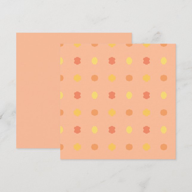 Blank Four Corners Peach Yellow Tiled Pattern (Front/Back)