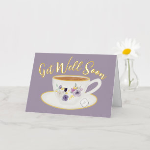 Blank Get Well Soon Real Foil Greeting Card