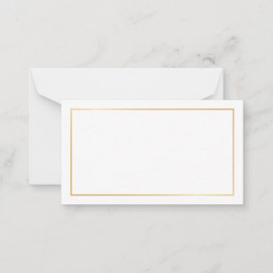 Blank Gold and White Wedding Advice and Wishes Card