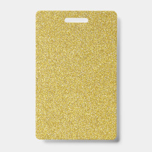 Blank Gold Glitter DIY Template Custom Text Photo Badge