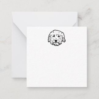 Blank Goldendoodle carte pour notes - customisez-l