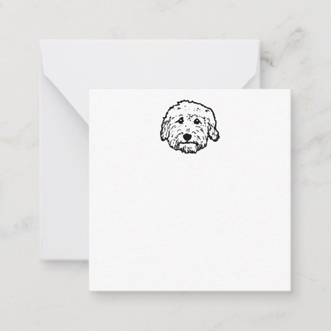 Blank Goldendoodle notecard - customize it (Front)