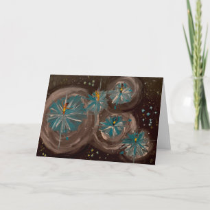 Blank Greeting Card Ballet Stars Dancing Night Sky
