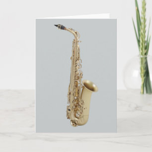 Blank Greeting Card Saxophone