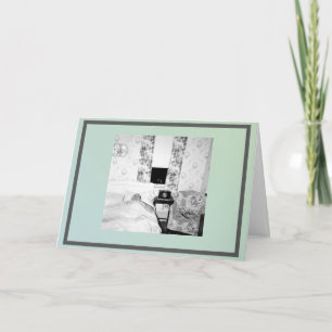 Blank Greeting Card With Funny Photo.