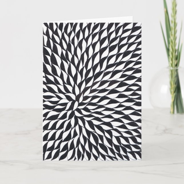 blank greetings card black and white design (Front)