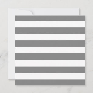 Blank Grey and White Stripes Invitation