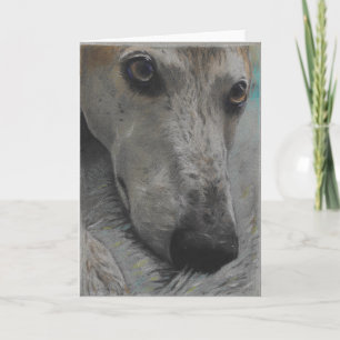 Blank Greyhound Greeting Card