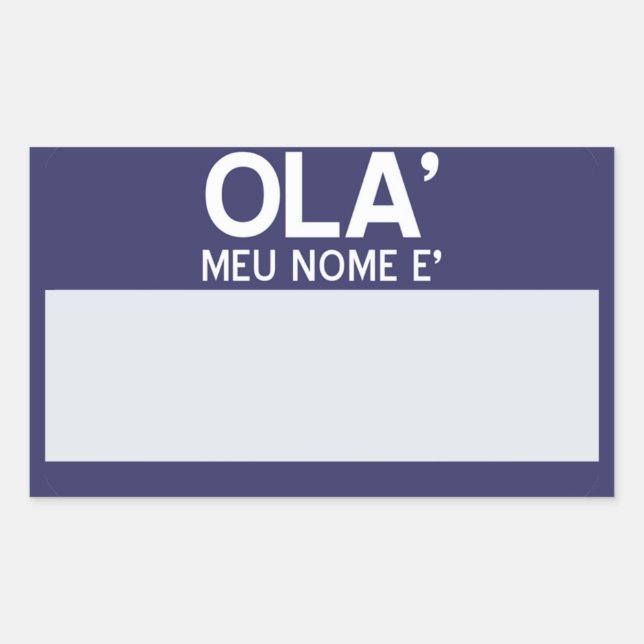 Blank Hello My Name Is ... Customizable Sticker (Front)