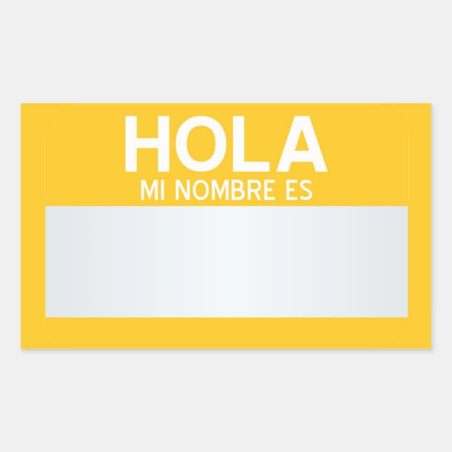 Blank Hello My Name Is ... Customizable Sticker (Front)