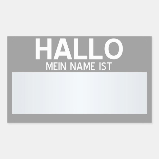 Blank Hello My Name Is ... Customizable Sticker (Front)