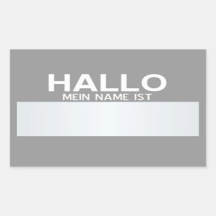 Blank Hello My Name Is ... Customizable Sticker