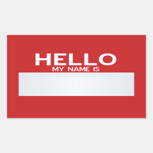 Blank Hello My Name Is ... Customizable Sticker