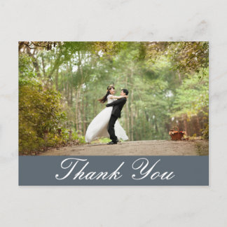 Blank - Horizontal Custom Wedding Photo Thank You Postcard