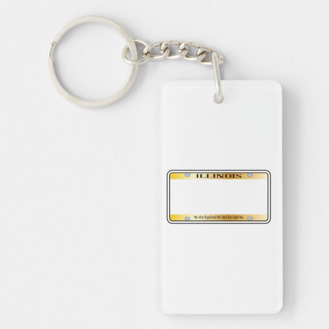 Blank Illinois State License Plate Keychain (Front)