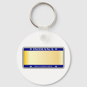 Blank Indiana State License Plate Keychain