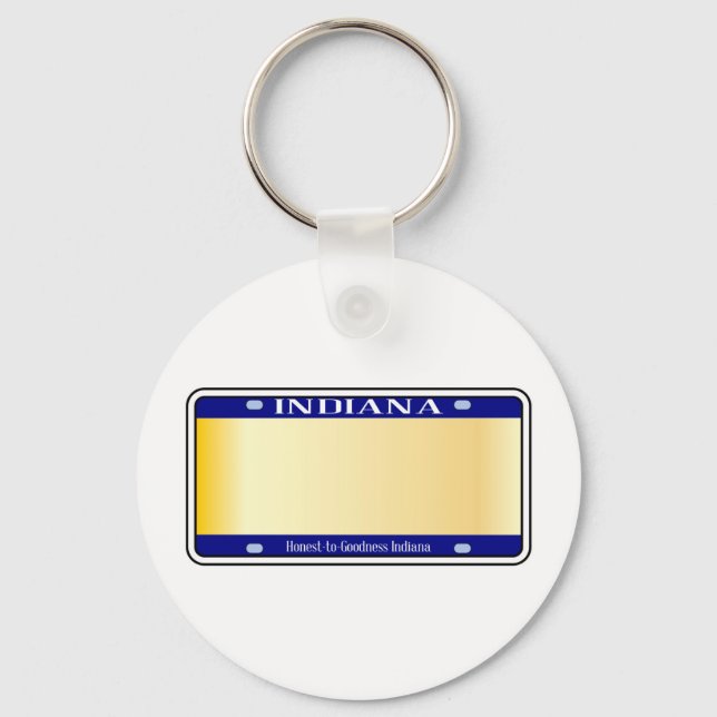 Blank Indiana State License Plate Keychain (Front)