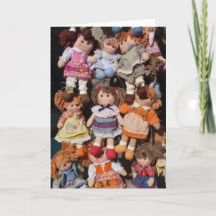 Blank Inside, Cute Rag Dolls Greeting Card