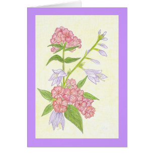 Blank inside floral card to customize personalize