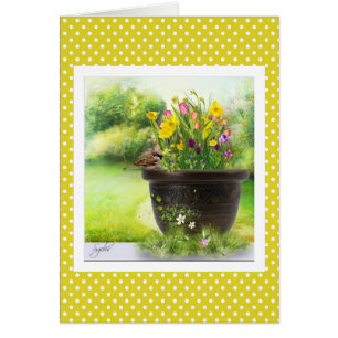 Blank Inside Flower Garden Greeting Card