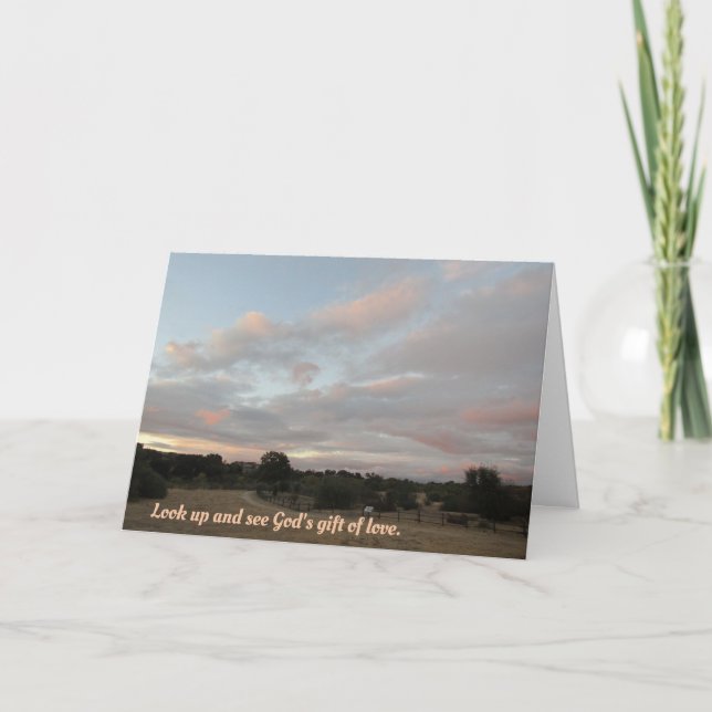Blank Inside : Pastel Sunset Over Paso Robles Park Card (Front)