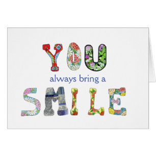 Blank inside smile card