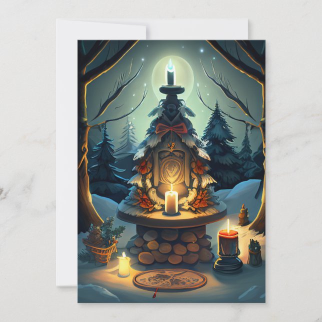 (Blank Inside) Yuletide Altar Card (Front)