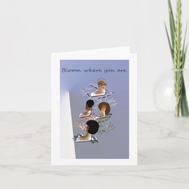 Blank inspirational note card (Front)
