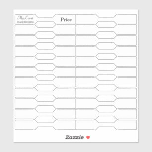 Blank Jewellery Price Tags