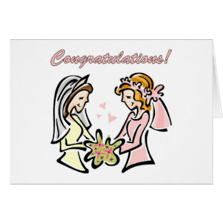 Blank Lesbian Gay Wedding Card