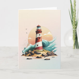 Blank Lighthouse Greeting Card #2