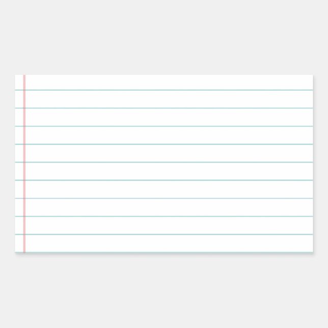 Blank Lined Paper Sticker (Front)