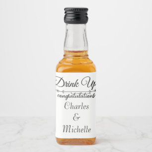 Blank Liquor Bottle Labels Wedding Celebration