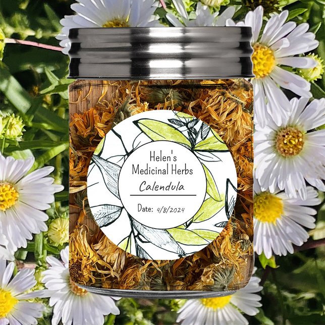 Blank Medicinal Herb Jar Label Apothecary (Creator Uploaded)