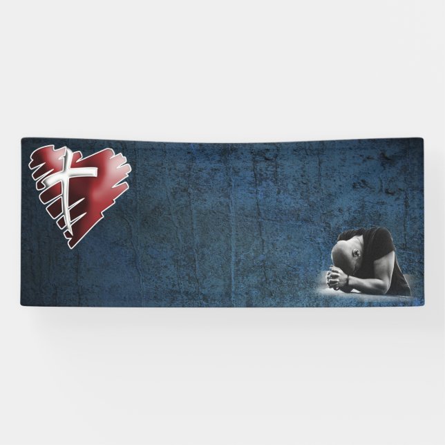 blank Mens Prayer Group Church Banner (Horizontal)