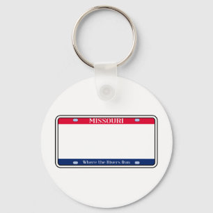 Blank Missouri License Plate Keychain