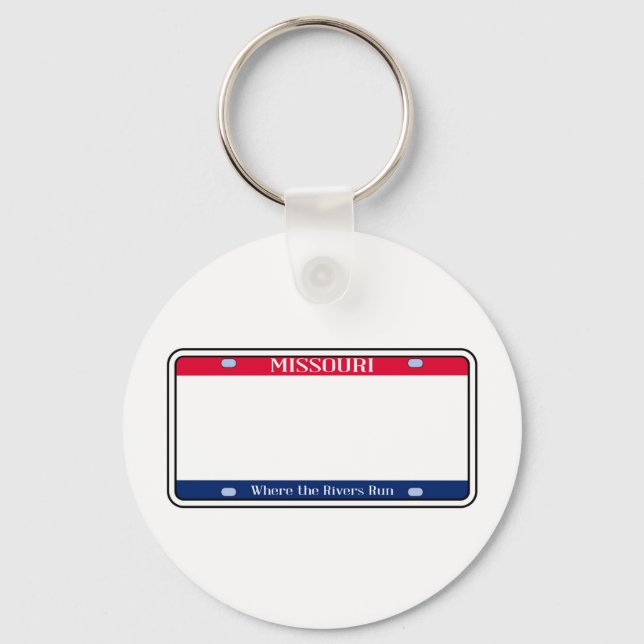 Blank Missouri License Plate Keychain (Front)