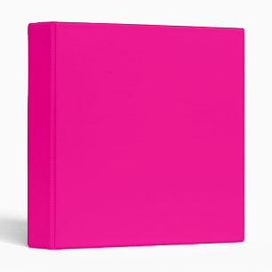 Blank Modern Solid Colour Bright Pink Binder