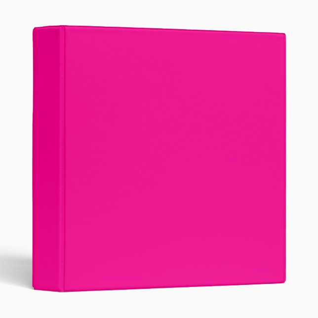 Blank Modern Solid Colour Bright Pink Binder (Front/Spine)