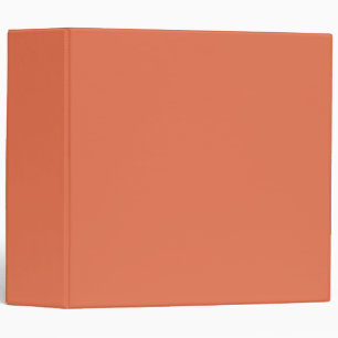 Blank Modern Solid Colour Burnt Sienna Binder