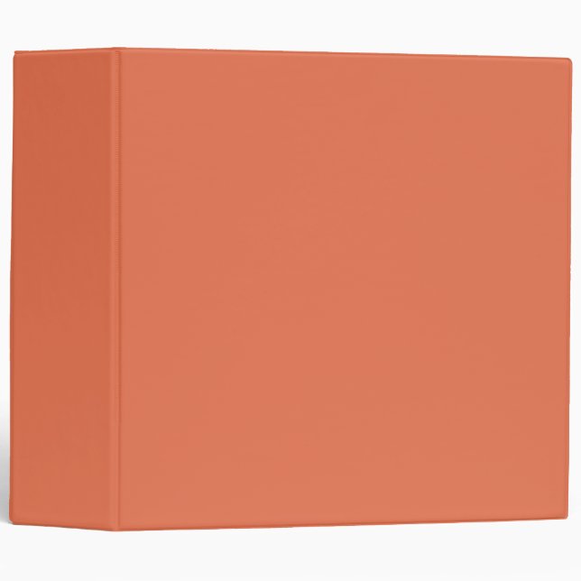 Blank Modern Solid Colour Burnt Sienna Binder (Front/Spine)