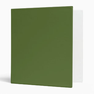 Blank Modern Solid Colour Dark Olive Green Binder