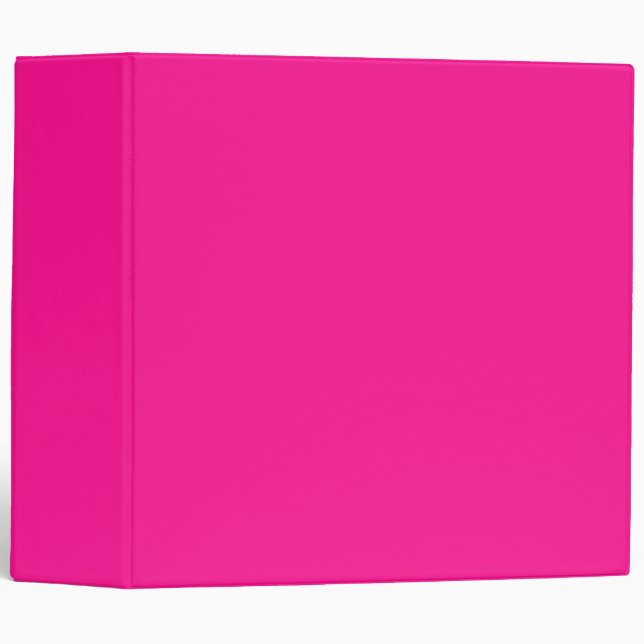 Blank Modern Solid Colour Deep Pink Binder (Front/Spine)