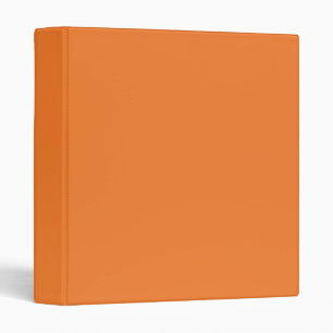 Blank Modern Solid Colour Orange Binder