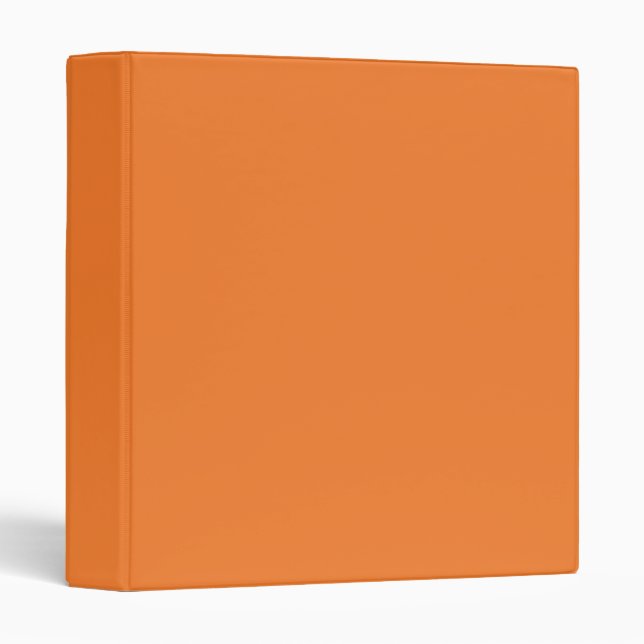 Blank Modern Solid Colour Orange Binder (Front/Spine)